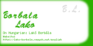borbala lako business card